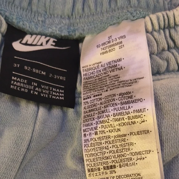 Nike Kids White Tee with Pink and Blue Graphic - Picture 2 of 5